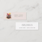 BLUSH FRUIT FLORAL CAKE PATISSERIE CUPCAKE BAKERIE MINI VISITENKARTE (Vorne/Hinten)