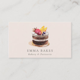 BLUSH FRUIT FLORAL CAKE PATISSERIE CUPCAKE BAKERIE VISITENKARTE