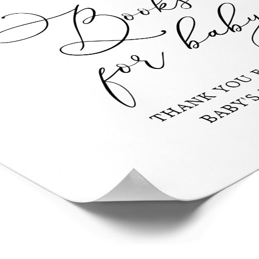 Blush Garden Baby Duschbücher für Babysignatur Poster (Ecke)