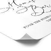 Blush Garden Baby Dusche Mimosa Bar Zeichen Poster (Ecke)