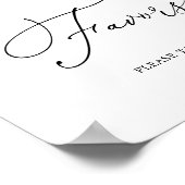 Blush Garden Baby Shower Favorit Schild (Ecke)