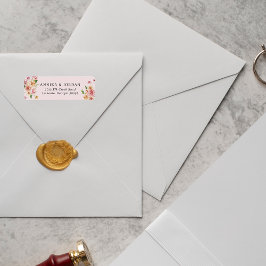 Blush Garden Blooms | Botanical Return Address