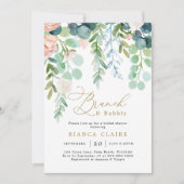 Blush Garden Bridal Dusche Einladung (Vorderseite)