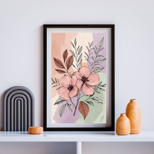 Blush Garden Harmony Poster