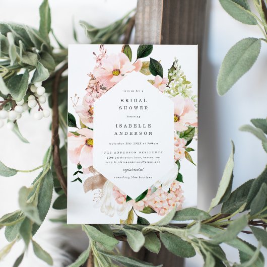 Blush Garden Spring Bridal Dusche Einladung