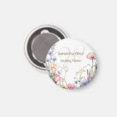 Blush Garden Watercolor Personalized  Magnet (Vorderseite/Rückseite)