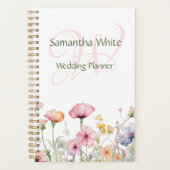 Blush Garden Watercolor Personalized Planner Planer (Vorderseite)