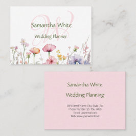 Blush Garden Watercolor Personalized Stationery Visitenkarte