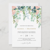 Blush Garden Wedding Einladung (Vorderseite)