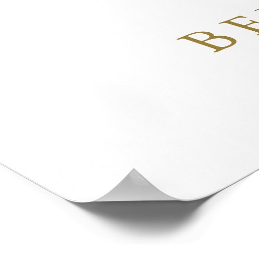 Blush Garden Wedding Willkommenszeichen Poster (Ecke)