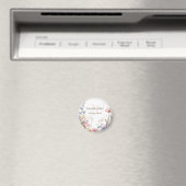 Blush-Garten-Wasserfarbe Personalisiert  Magnet (In Situ (Geschirrspüler))