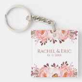 Blush Gastgeschenk Hochzeit Acrylic Schlüsselanhän Schlüsselanhänger (Vorderseite)