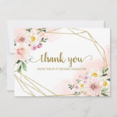 Blush Geogeometrisches Brautparty Vielen Dank Feiertagskarte (Vorderseite)