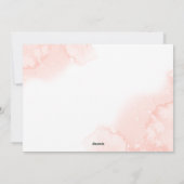 Blush Geogeometrisches Brautparty Vielen Dank Feiertagskarte (Rückseite)