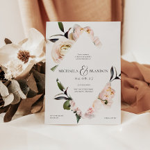 Blush Geometric Bridal Dusche Einladung -