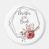 Blush Geometric Frame Mother the Bride Round Magnet (Vorne)