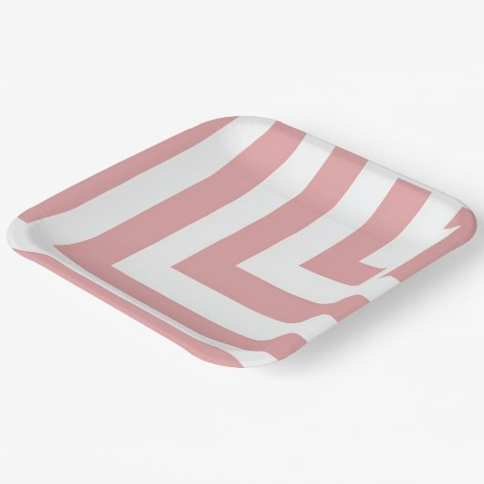Blush Geometric Pattern Party Pappteller (Gewinkelt)