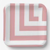 Blush Geometric Pattern Party Pappteller (Vorderseite)