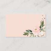 Blush Geometrisches Brautparty für Blüten Begleitkarte (Rückseite)