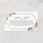 Blush Geometrisches Brautparty für Blüten Begleitkarte (Vorderseite)