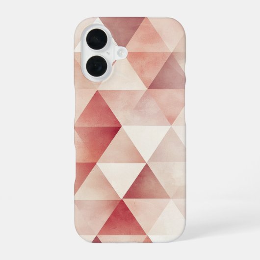 Blush Geometry Fade iPhone 16 Hülle (Rückseite)