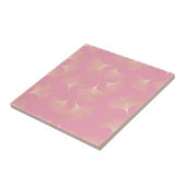 Blush Ginkgo Luxe – Gold Botanical auf Rosa (4) Fliese (Seite)