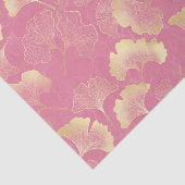 Blush Ginkgo Luxe – Gold Botanical on Pink (8) Seidenpapier (Ausschnitt)