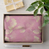 Blush Ginkgo Luxe – Gold Botanical on Pink (8) Seidenpapier (Geschenk)