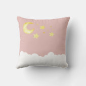 Blush Girl Teddy Bear Birth Stats Kinderzimmer Pil Kissen (Rückseite)