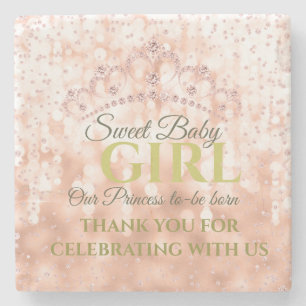 Blush Girly Diamond Rose Gold Sweet Baby Steinuntersetzer