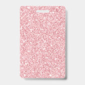 Blush Glitter hair salon elegant script photo Ausweis (Rückseite)