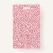 Blush Glitter hair salon elegant script photo Ausweis (Rückseite)