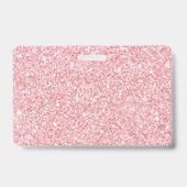 Blush Glitter hair salon elegant script photo Ausweis (Rückseite)