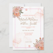 Blush Glittery Hochzeit Einladung (Vorderseite)