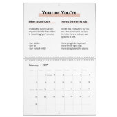 Blush Glitzer Boss Lady CEO Monogram Spelling Kalender (Feb 2027)