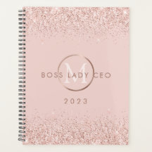 Blush Glitzer Boss Lady CEO Personalisiert 2023