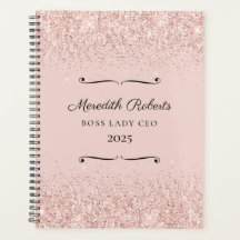Blush Glitzer Boss Lady CEO Personalisiert 2025