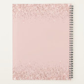 Blush Glitzer Boss Lady Regeln Personalisiert Planer (Rückseite)