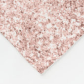 Blush Glitzer Elegante Typografie Name Fleecedecke (Ecke)