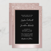 Blush Glitzer Foil All in one Wedding Einladung (Vorne/Hinten)