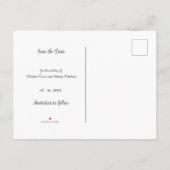 Blush Glitzer Foto Datum Ankündigung Postkarte (Rückseite)