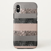 Blush Glitzer Glam Streifen #1 #gliny Case-Mate iPhone Hülle (Rückseite)