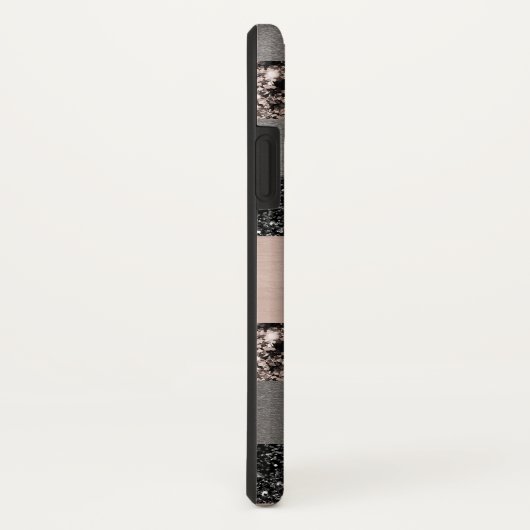 Blush Glitzer Glam Streifen #1 #gliny Case-Mate iPhone Hülle (Hinten/Rechts)