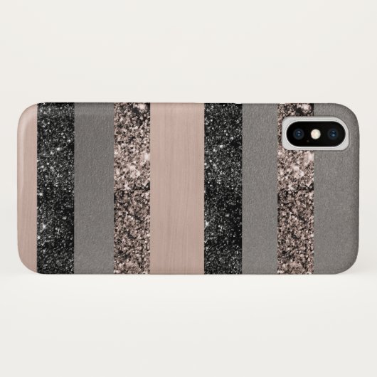 Blush Glitzer Glam Streifen #1 #gliny Case-Mate iPhone Hülle (Rückseite (Horizontal))