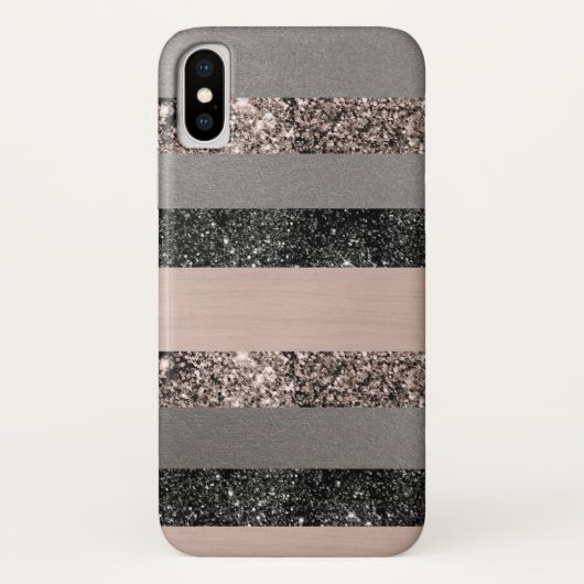Blush Glitzer Glam Streifen #1 #gliny Case-Mate iPhone Hülle (Rückseite)
