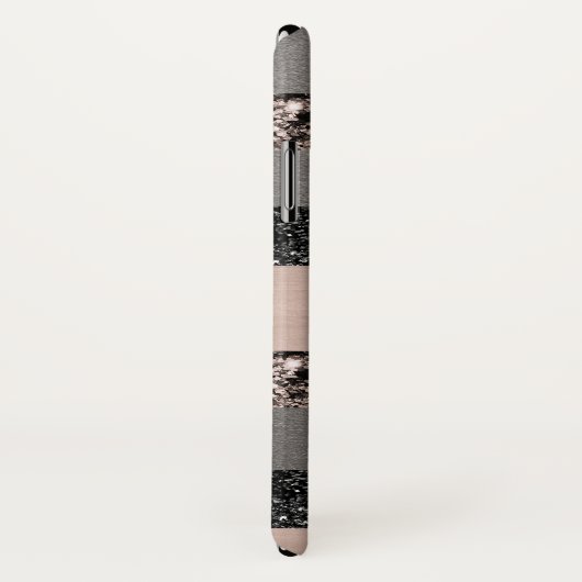 Blush Glitzer Glam Streifen #1 #gliny Case-Mate iPhone Hülle (Hinten/Rechts)