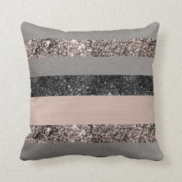 Blush Glitzer Glam Streifen #1 #gliny Kissen