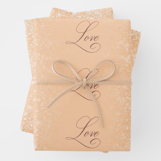 Blush Glitzer Gradient Color FFCBA1 Geschenkpapier Set (Beispiel)