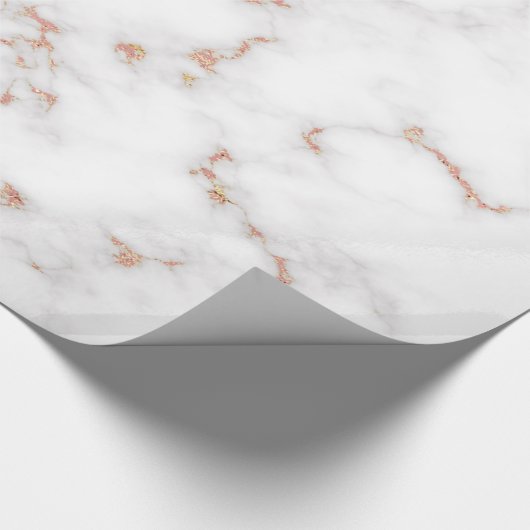 Blush Glitzer Rosa Marmorleuchte Geschenkpapier (Ecke)