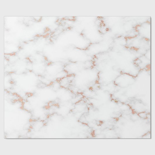 Blush Glitzer Rosa Marmorleuchte Geschenkpapier (Flach)